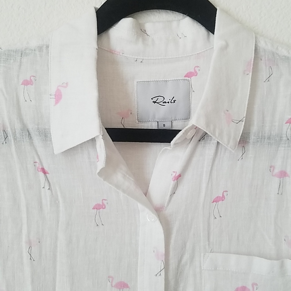 Rails Whitney Flamingo Button Up - image 2